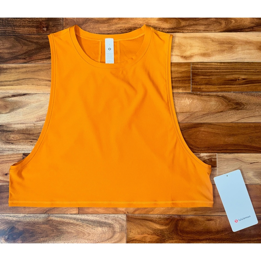 Lululemon Muscle Love Crop Tank Tough Autumn Orange Size 8 NWT